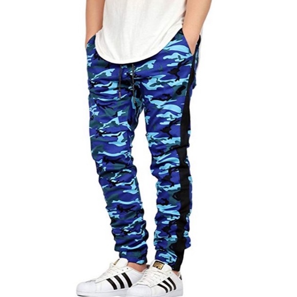 Kayden K Blue Camouflage City Drawstring Jogger L - Picture 2 of 6